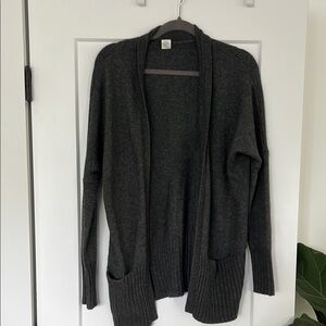 Women's Gray Open-Front Cardigan J Crew Sweater